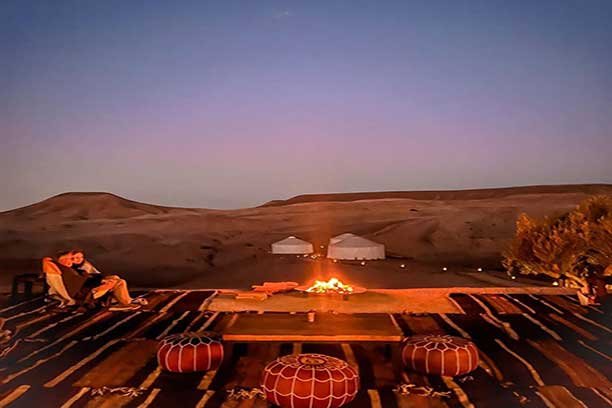 Traditional Moroccan dinner in Agafay Desert camp